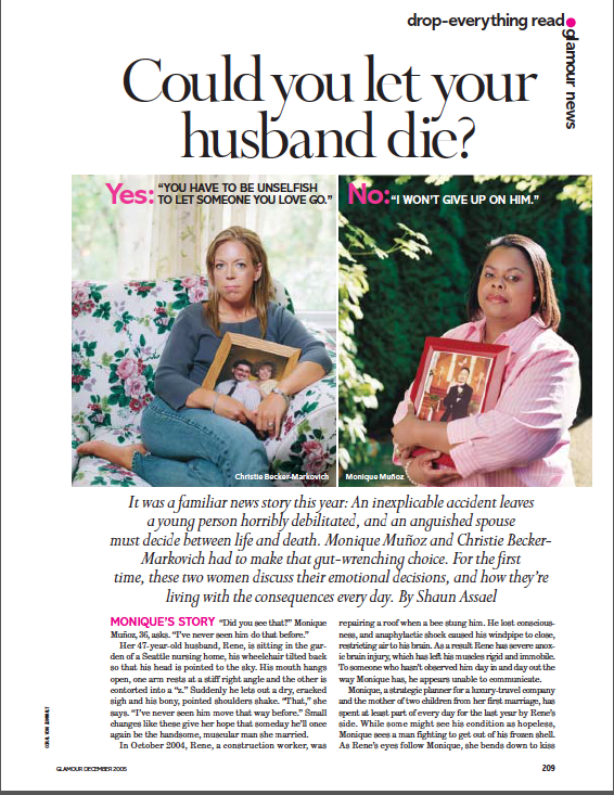 Monique & Rene Glamour Magazine Article